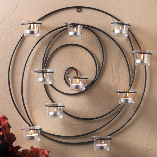 Endless Circles Candle Holder Sconce