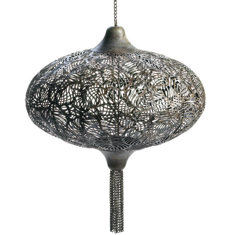 Exotic Wavy Hanging Candle Lantern