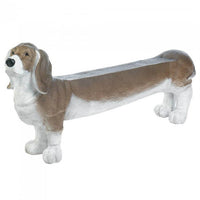 Large Basset Hound Garden Bench