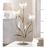 Crystal Bloom Triple Candle Holder