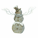 Rustic Birch Tree Snowman