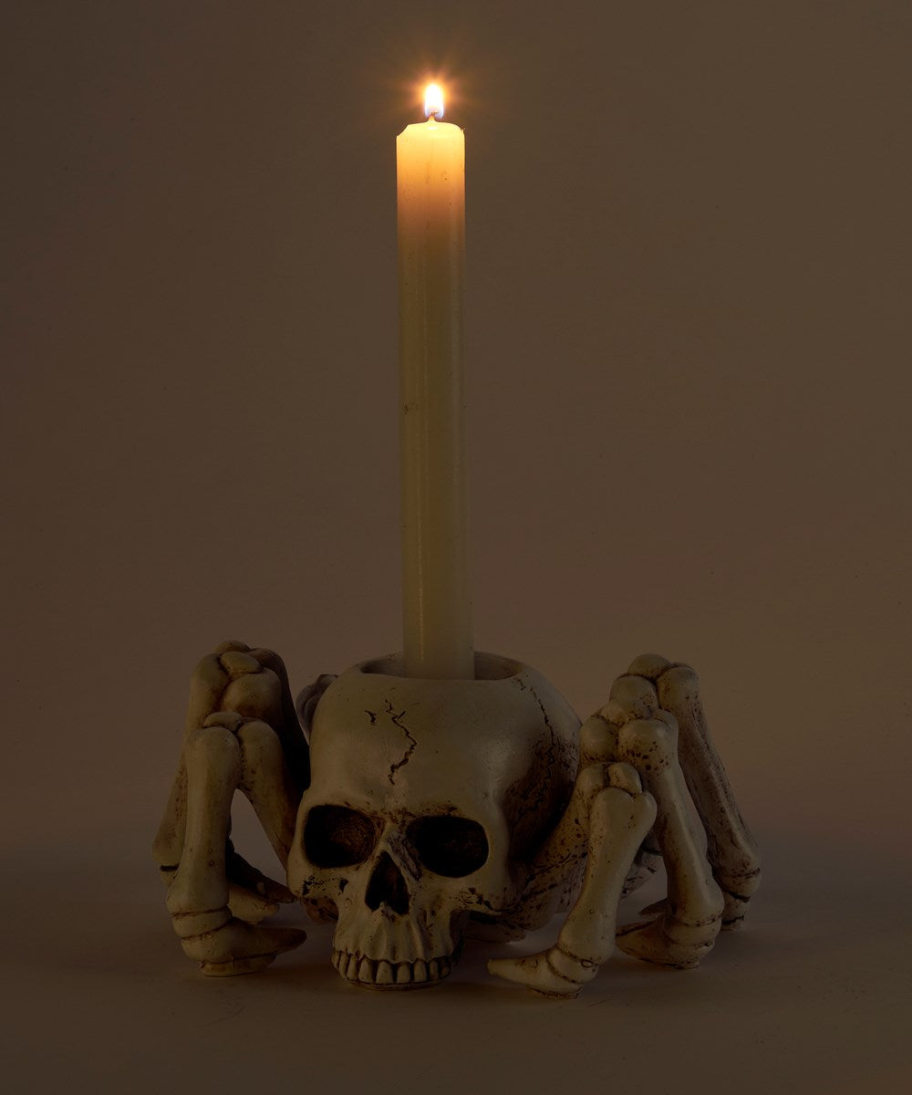 Skull Spider Candle Holder