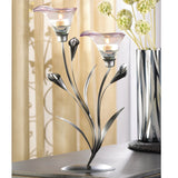 Two Blossom Calla Lily Candle Holder