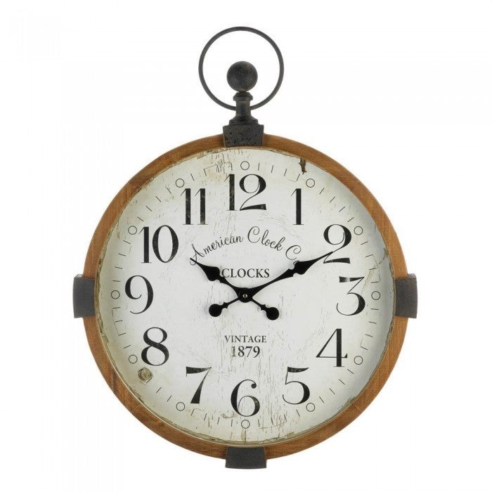 Vintage Look Stop Watch Wall Clock